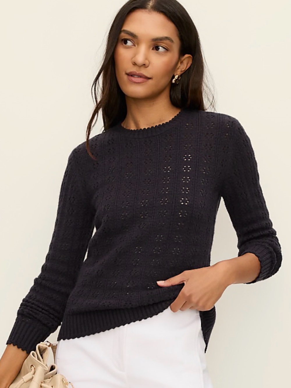 New! Ann Taylor Cozy Pointelle Sweater